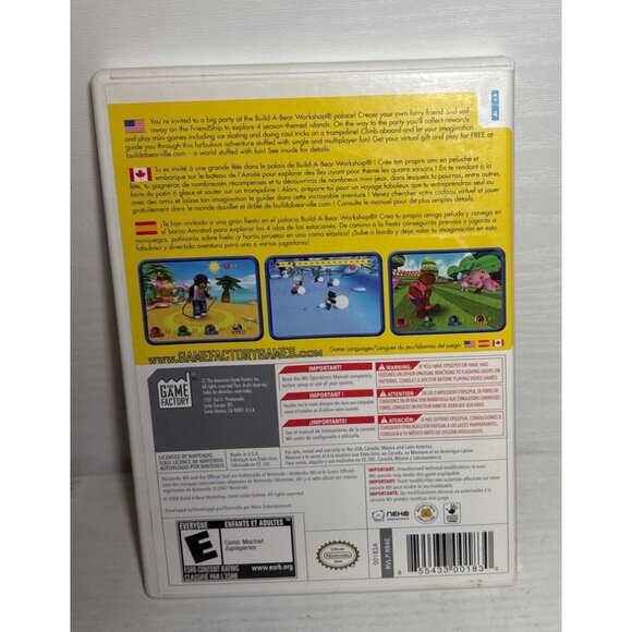 Build A Bear Wii Game A Friend Fur All Seasons Nintendo 2008 - Picture 2 of 5